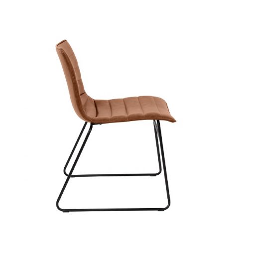 tan industrial dining chairs