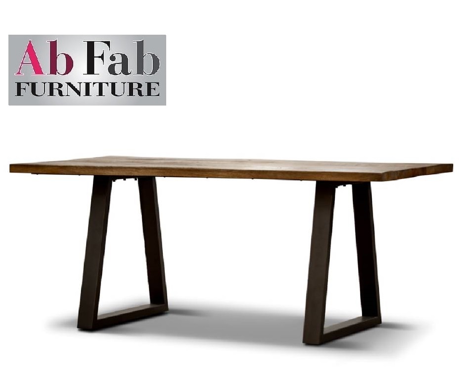 DINING TABLE 1.8M LONG UNIQUE LIVE EDGE MANGO HARDWOOD TIMBER AND