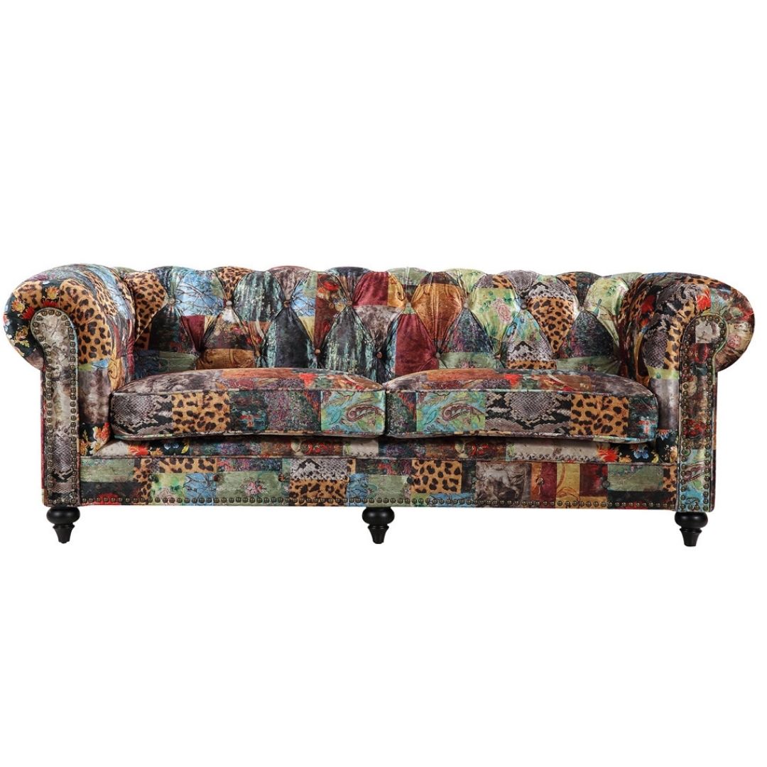 chesterfield patchwork lounge suite 3