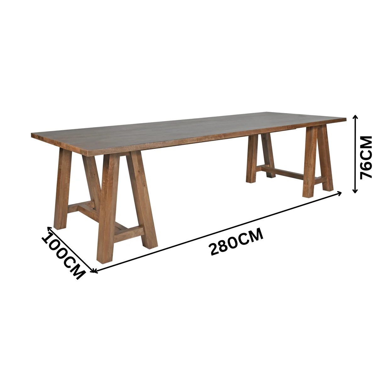 SANTA FE 280CM DINING TABLE-FRENCH GRY MANGOWOOD 4